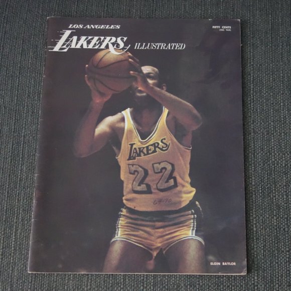 Los Angeles Lakers Illustrated Lakers vs Baltimore Bullets Sunday Nov 23 1969 - Picture 1 of 13